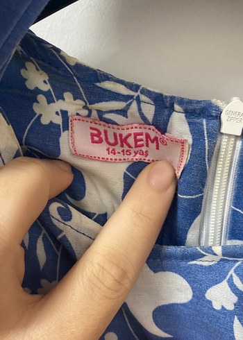 Mavi Beyaz Bohem V Yaka Uzun Elbise - Görsel 2