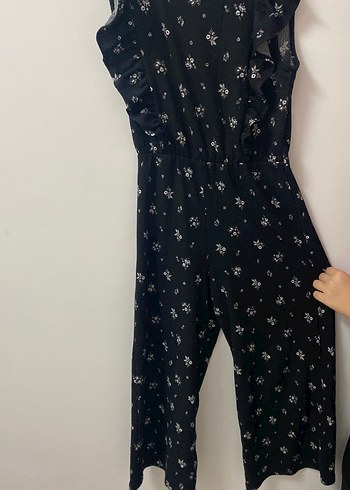 Siyah Fırfırlı Kolsuz Tulum - Görsel 2