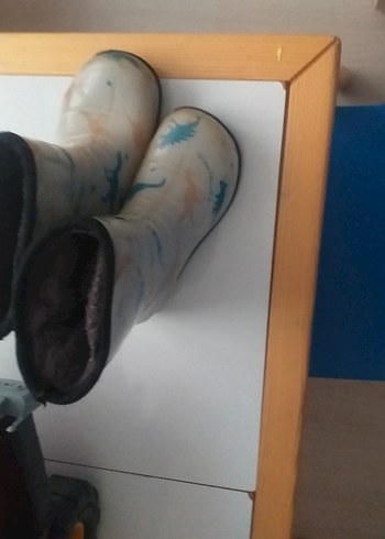 24 Beden Gri Beyaz Erkek Çocuk Lastik Bot