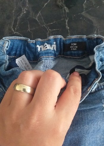 Mavi Düğmeli Mavi erkek çocuk pantolon