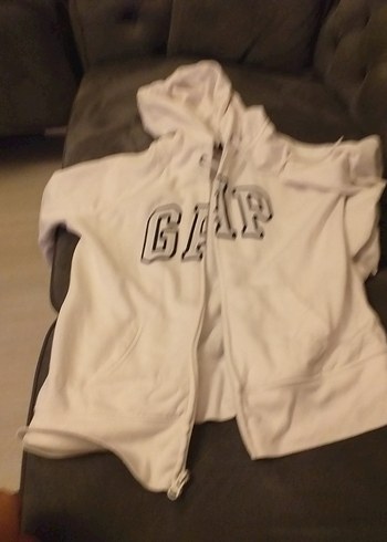 k Beyaz Fermuarlı Kapüşonlu Sweatshirt bayan