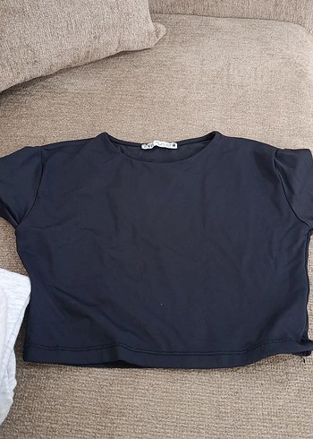 Siyah  triko bluz - Görsel 2