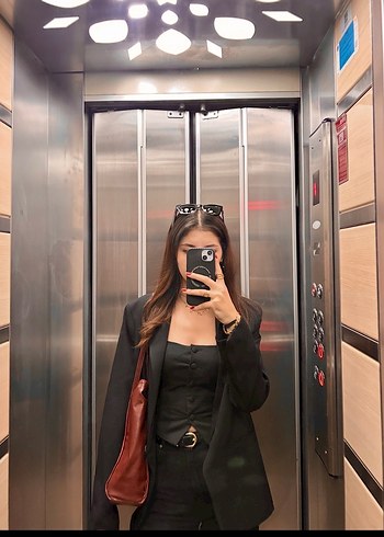 Kadın Siyah Blazer - Görsel 2