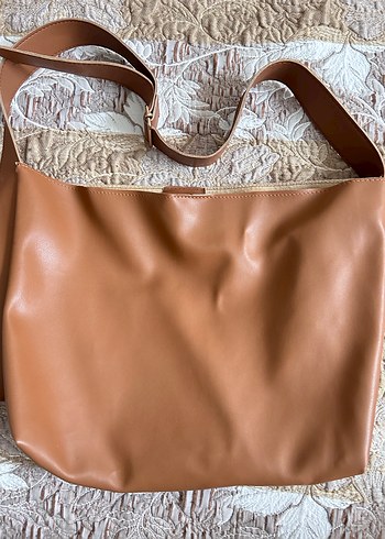 Kahverengi Deri Minimalist Kadın Çanta - Görsel 2