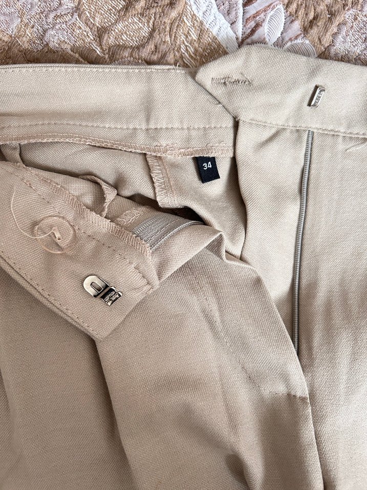 Bej Kadın Kumaş Pantolon - Görsel 3