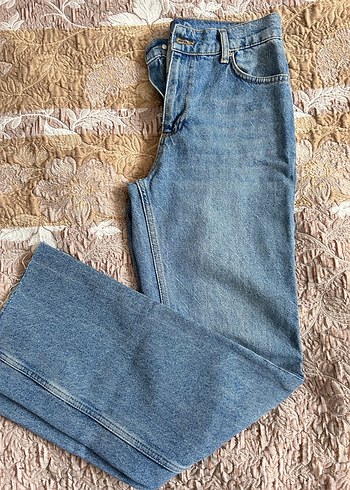 Kadın Mavi Denim Rahat Kesim Jean - Görsel 2