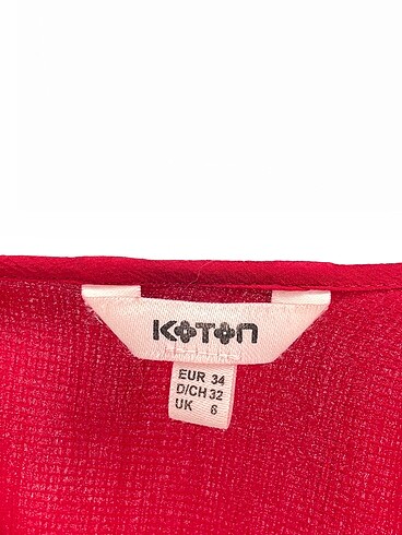 34 Beden kırmızı Renk Koton Bluz %70 İndirimli.