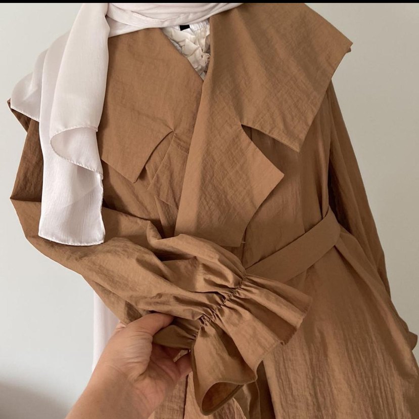 Camel tarz ceket/ tunik/trench - Görsel 3