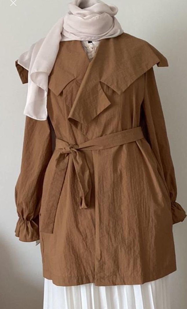 Camel tarz ceket/ tunik/trench - Görsel 2