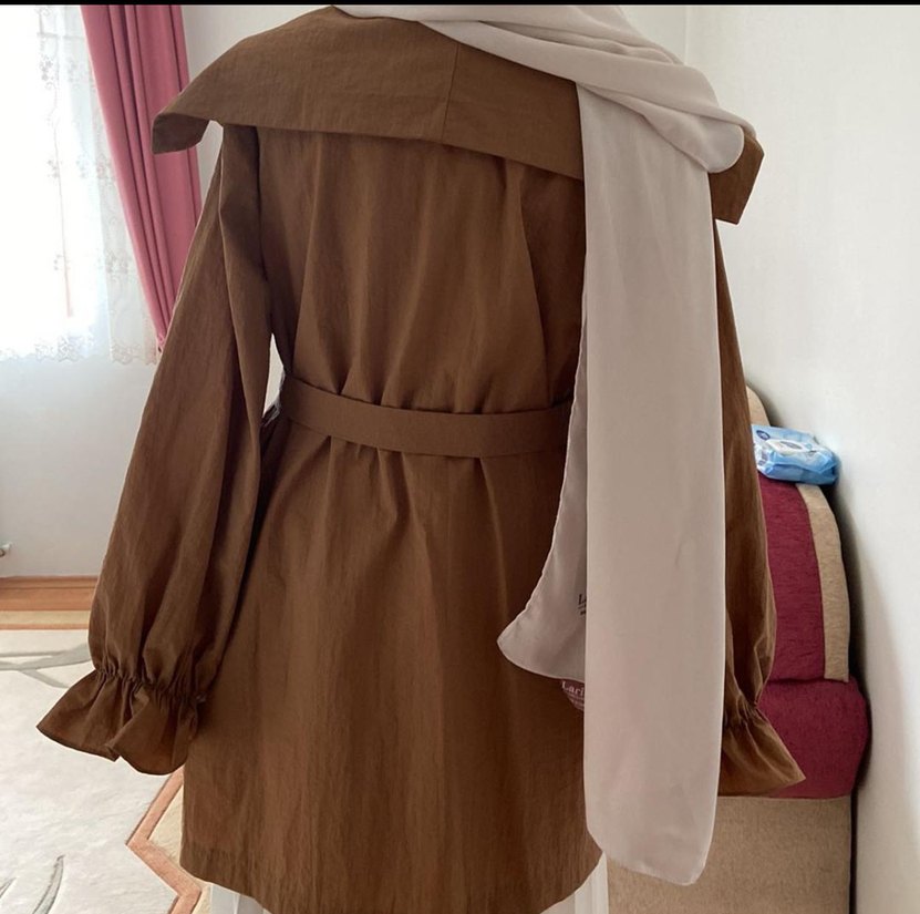 Camel tarz ceket/ tunik/trench - Görsel 4