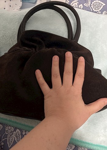 Kahverengi Süet Kadın Çanta - Görsel 4