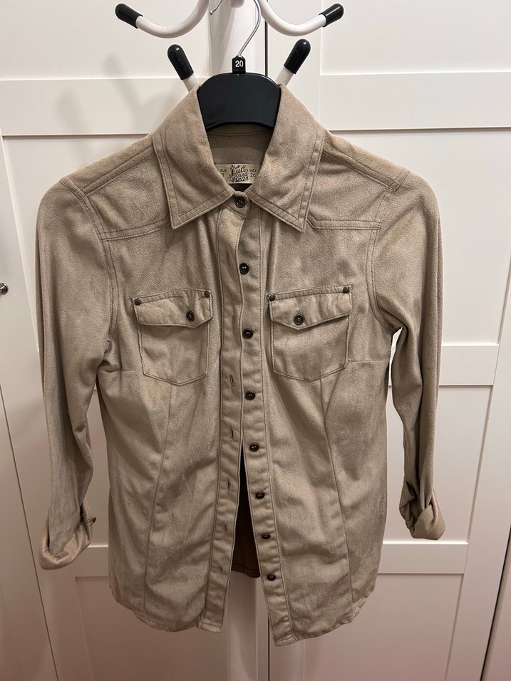 Pull and bear Bej Süet - Görsel 3