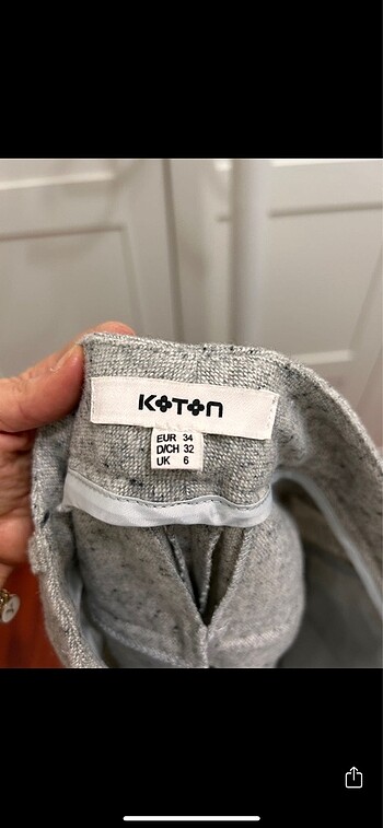 s Beden gri Renk Koton pantolon