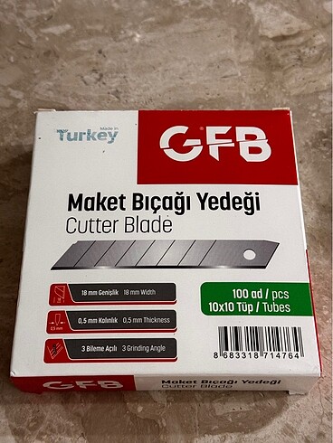 100 ADET MAKET BIÇAĞI YEDEĞİ ( Falçata )