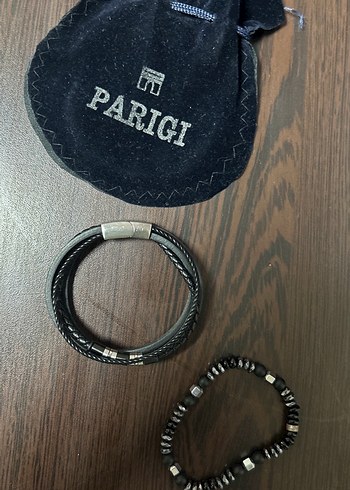 Parigi Rock Punk Siyah Erkek Bileklik Seti