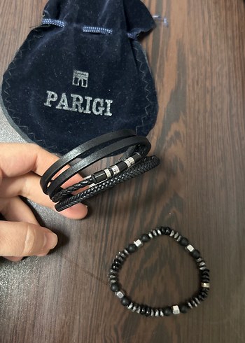  Parigi Rock Punk Siyah Erkek Bileklik Seti