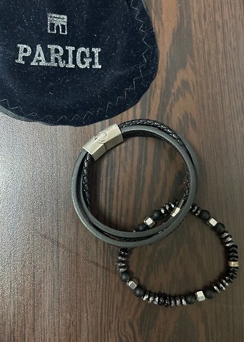  Beden Parigi Rock Punk Siyah Erkek Bileklik Seti