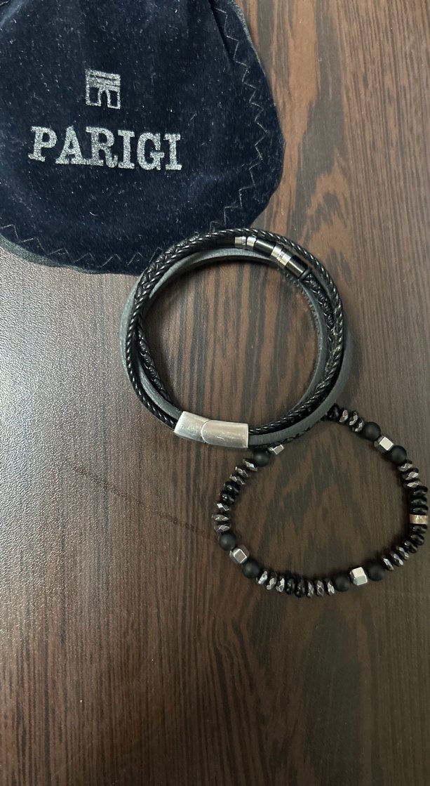 Parigi Rock Punk Siyah Erkek Bileklik Seti - Görsel 4