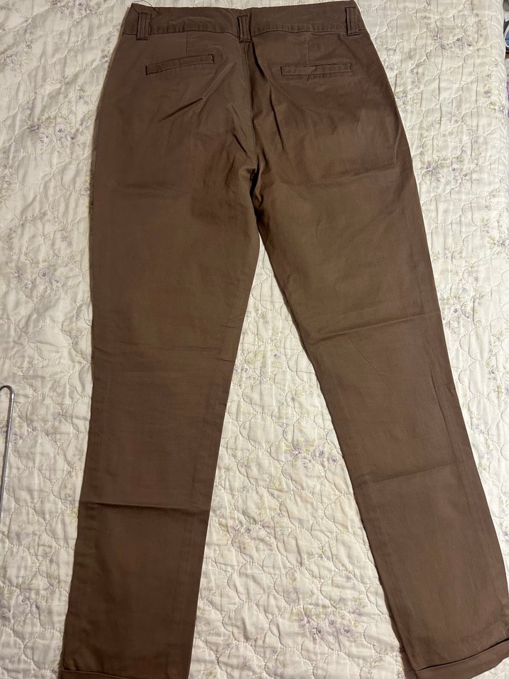 Kadın Bej Pamuklu Kemerli dilvin Pantolon - Görsel 3