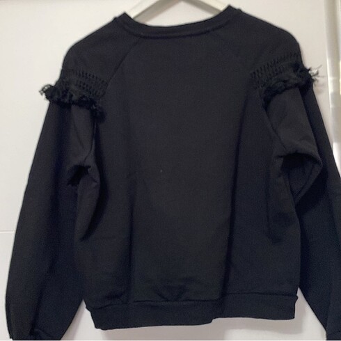 m Beden siyah Renk File detaylı sweatshirt