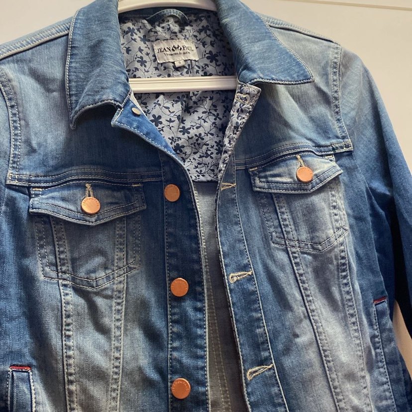 Düğmeli Mavi Kadın Denim Ceket - Görsel 3