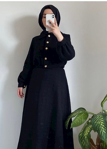 Zara Bej Düğmeli Uzun Triko Elbise