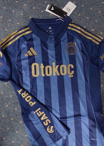 Adidas Fener Lacivert Cizgili Futbol Formasi