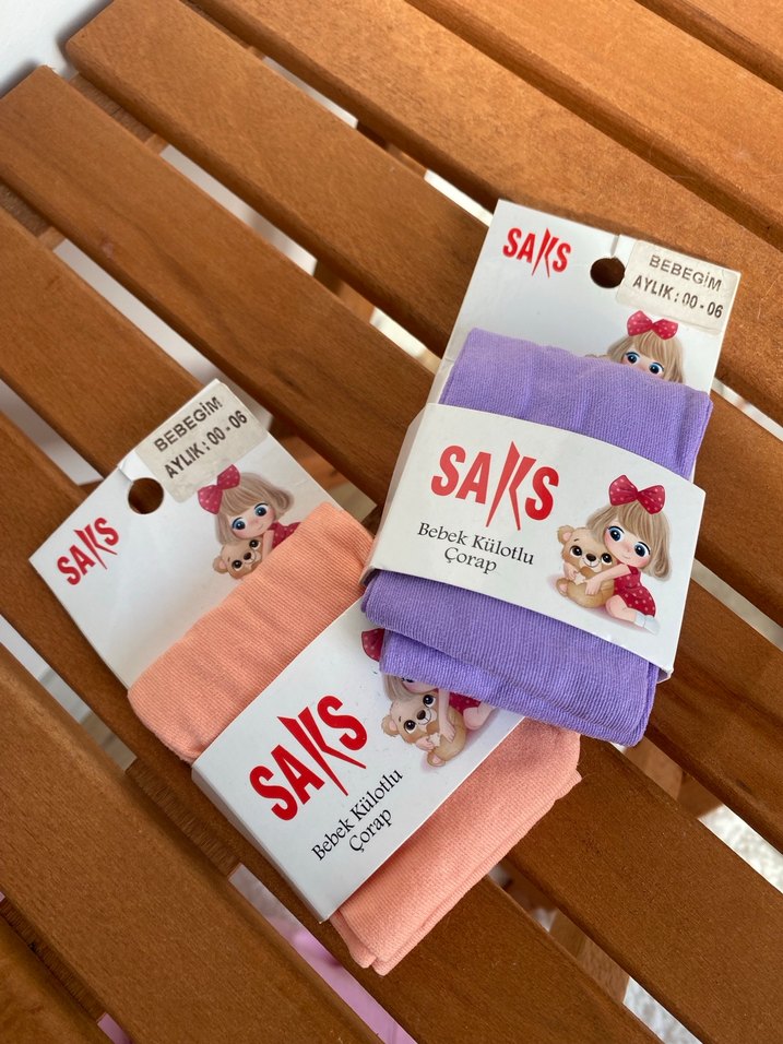 Bebek için pastel renkli desenli çorap - Görsel 2