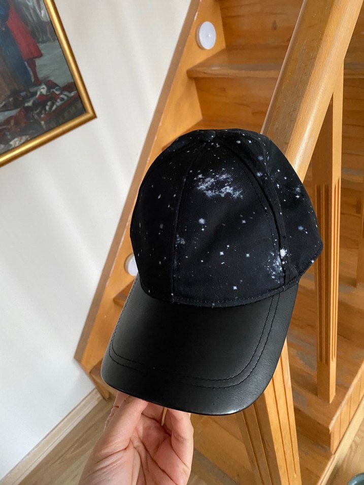 Siyah Ayarlanabilir Sokak Stili Kadın Şapka - Görsel 2