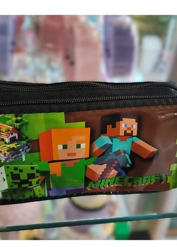 Minecraft Temalı Renkli iki bölmeli Kalem Kutusu - Görsel 2
