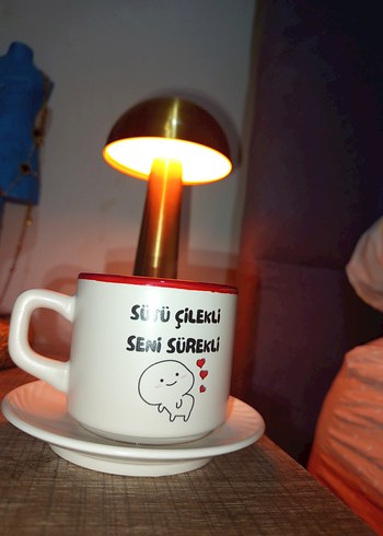 Beyaz Parlak Yazılı Kupa Bardak - Görsel 4