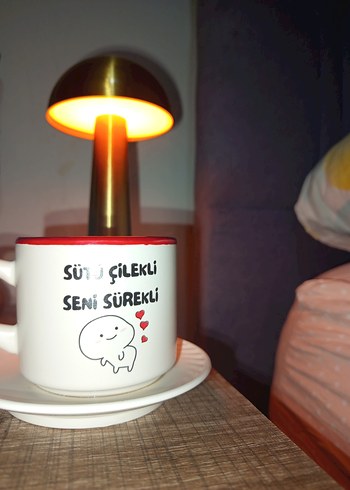 Beyaz Parlak Yazılı Kupa Bardak - Görsel 2