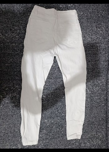 Beyaz Kadın Pamuklu Regular Fit Jean - Görsel 2