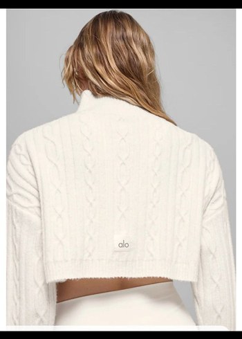 Kadın Beyaz Örgü Turtleneck Kazak - Görsel 4