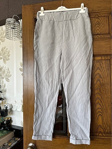 Keten havuç pantalon