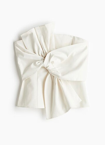 H&M Önü Fiyonklu Bandeau Üst