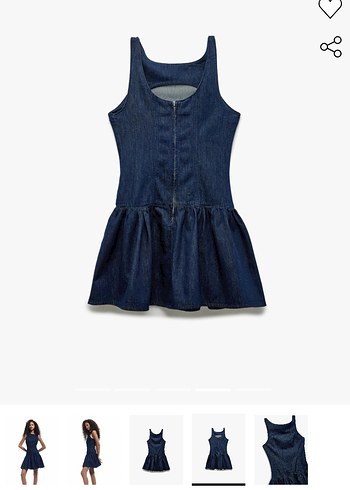 Denim kumaş elbise - Görsel 2