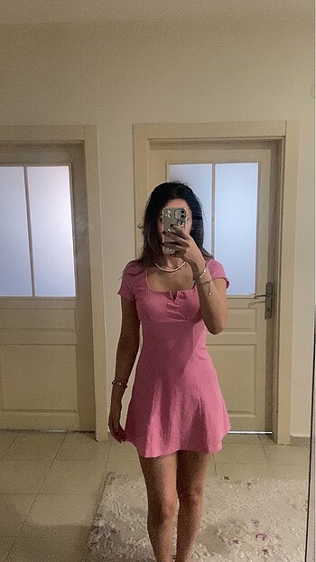 pembe yazlık elbise