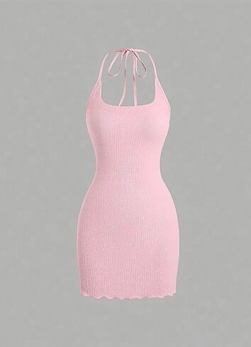 pembe günlük elbise