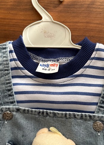 Mavi Kot Erkek Bebek Salopet - Görsel 2