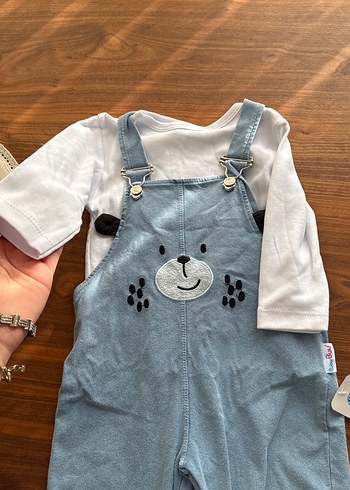 Erkek Çocuk Mavi Denim Salopet - Görsel 2