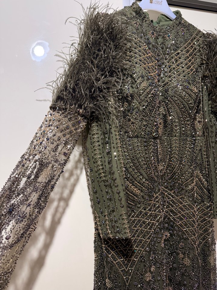 Özel tasarım tesettür abiye - Görsel 3