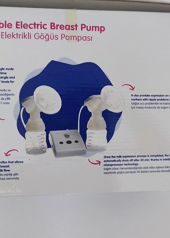 bant mom Çiftli Elektrikli Göğüs Pompası Beyaz - Görsel 3