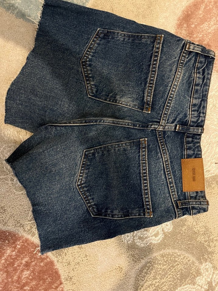 Vintage kot şort - Görsel 4