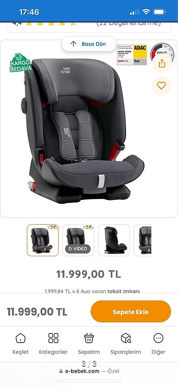 Britax Römer oto koltuğu