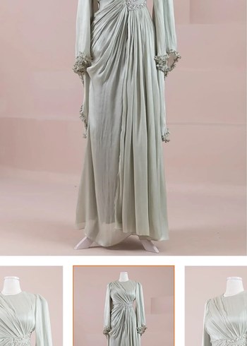 Satılık Su yeşili Uzun Abiye Elbise - Görsel 4