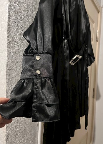 Saten siyah üst - Görsel 3