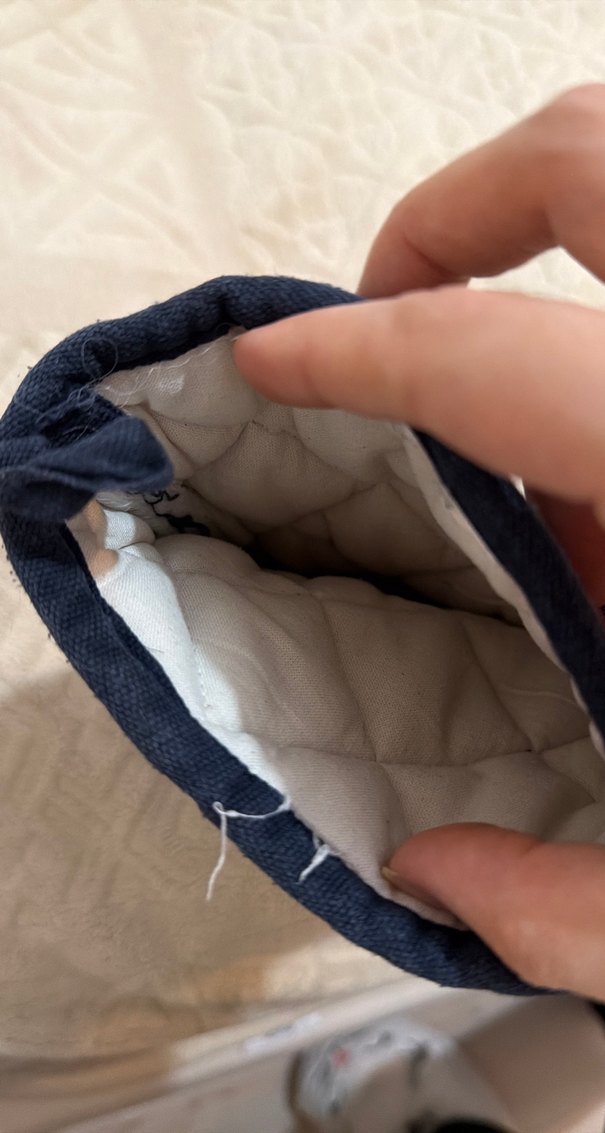 Nakışlı Mavi Fırın Eldiveni - Görsel 3