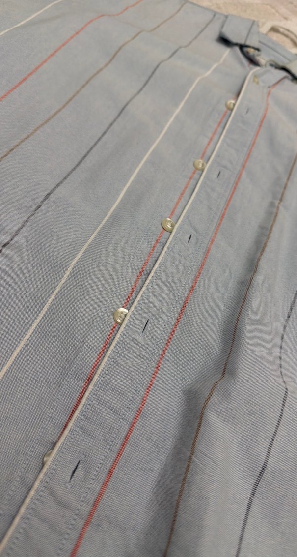 Mavi Çizgili Uzun Kollu Denim Gömlek - Görsel 3