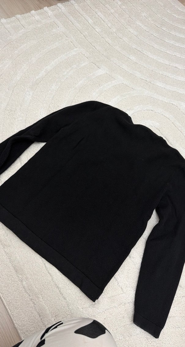 Erkek Siyah Uzun Kollu Triko Kazak - Görsel 4